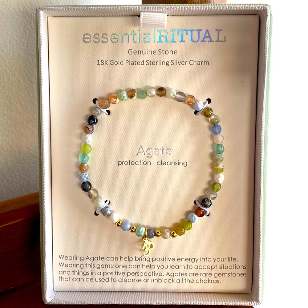 NWT essentialRITUAL Genuine Stone Bracelet